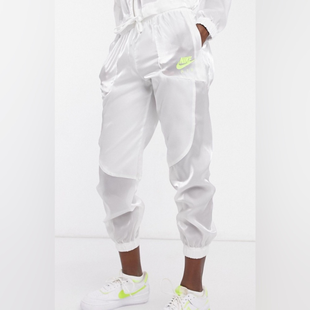 NIKE sheer white joggers sz medium